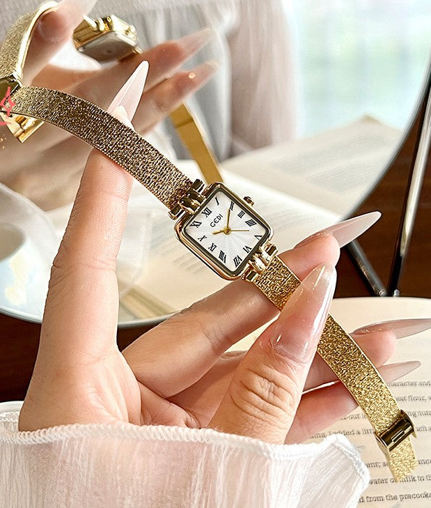 Square Roman Pattern Dial Bracelet Watch