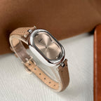 Oval Minimal Dial Slim Strap Watch