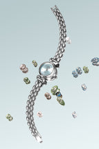 Round Crystal Dial Link Bracelet Watch