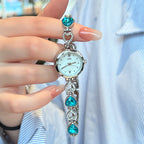 Fluted Bezel Crystal Link Bracelet Watch