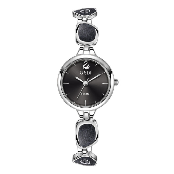 Round Minimal Dial Stone Link Watch