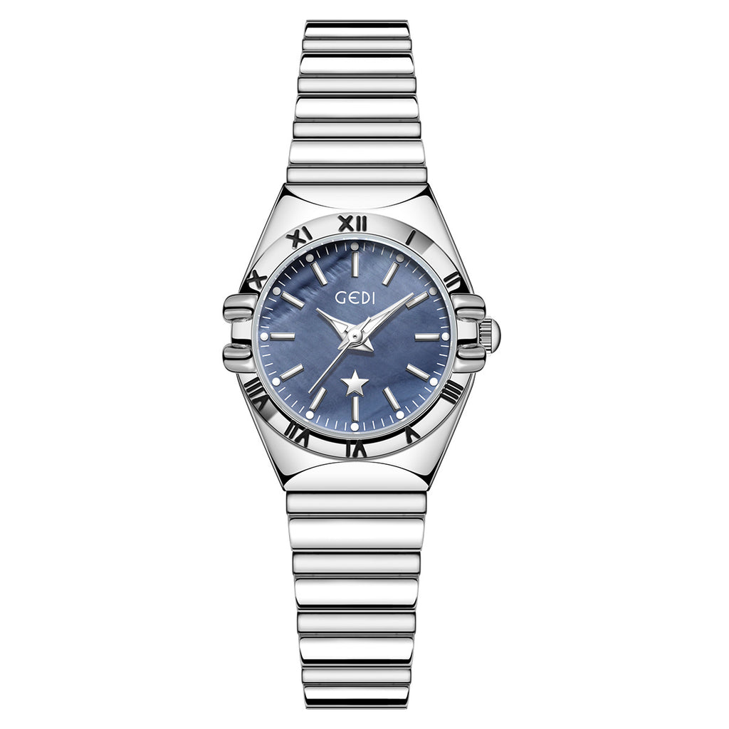 Fluted Bezel Roman Marker Bracelet Watch