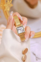 The Square Dial Mesh Bracelet Watch