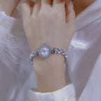 Luxury Quartz Watch with Crystal Embellishments