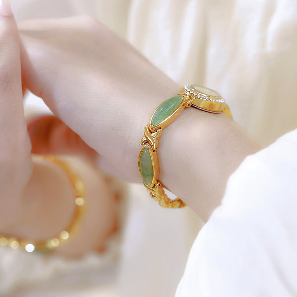 Tiger Eye Oval Watch