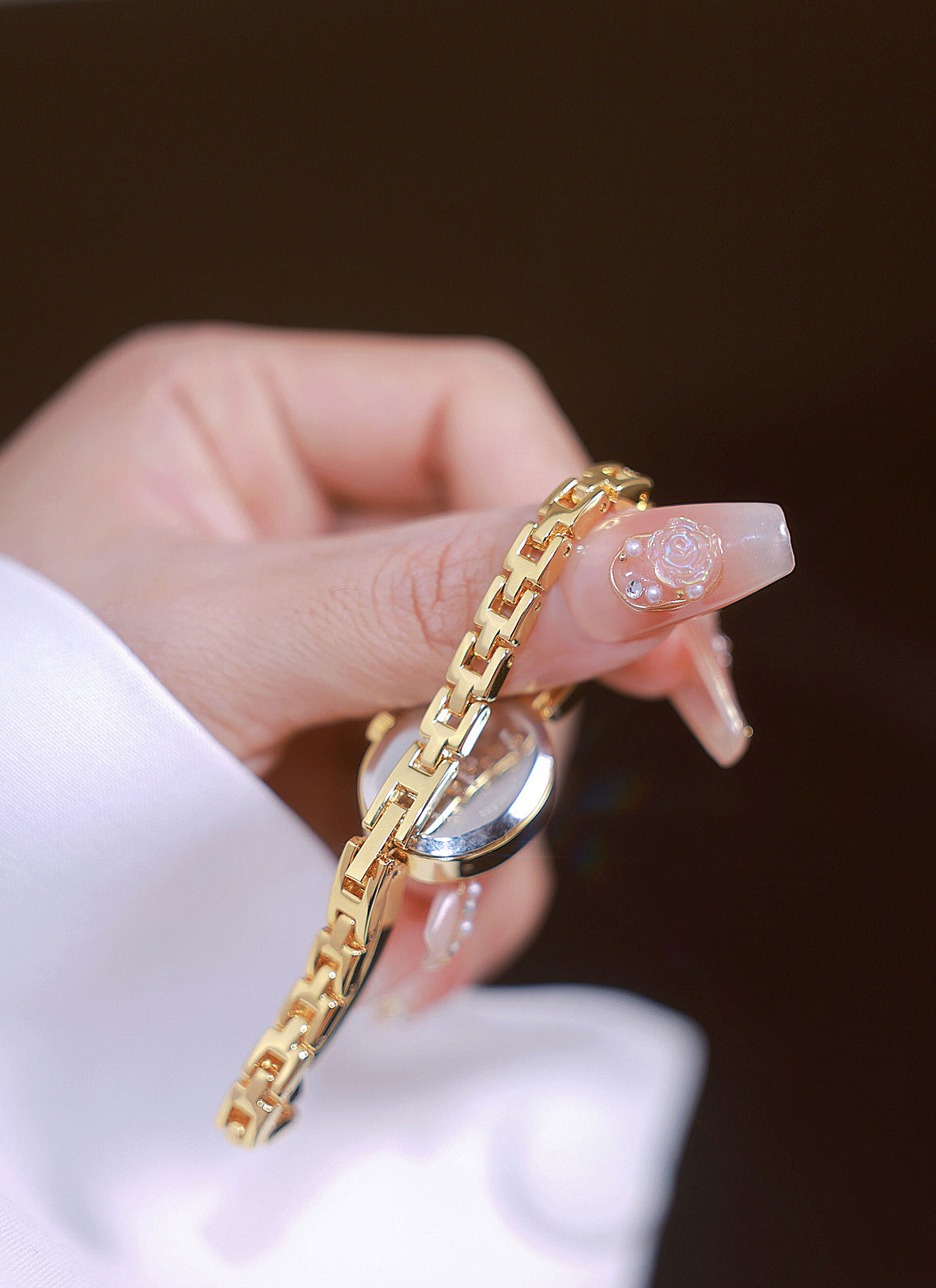 Oval Multi-Gemstone Bezel Bracelet Watch