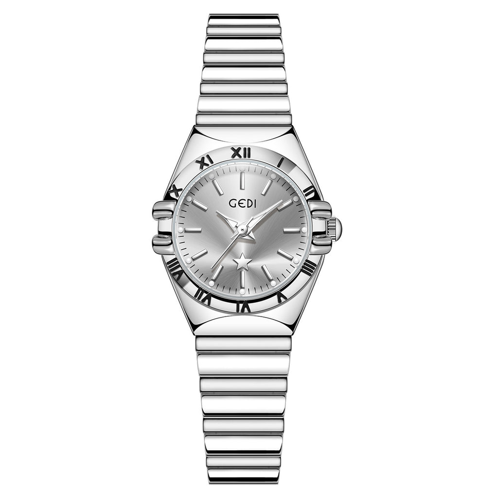 Fluted Bezel Roman Marker Bracelet Watch