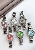 Fluted Bezel Date Dial Bracelet Watch