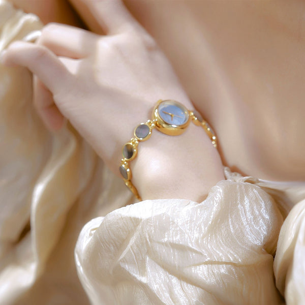 Mother of Pearl Link Bracelet Watch