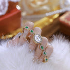 Oval Gemstone Crystal Link Bracelet Watch