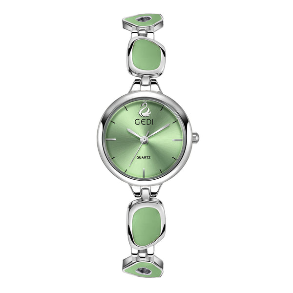 Round Minimal Dial Stone Link Watch