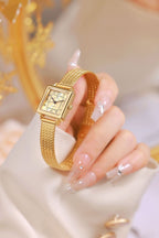 The Square Dial Mesh Bracelet Watch