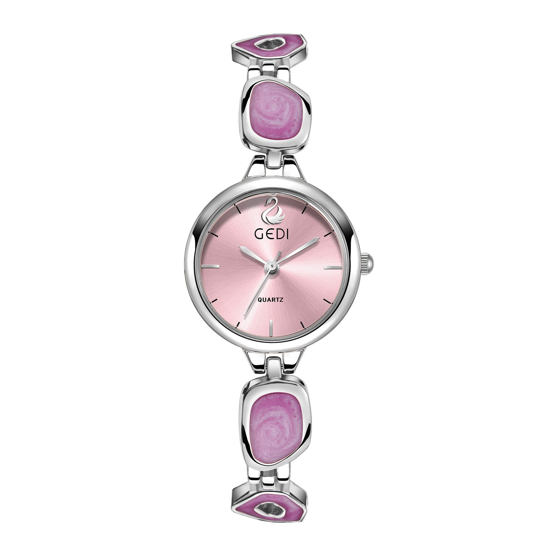 Round Minimal Dial Stone Link Watch