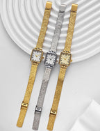 Square Roman Pattern Dial Bracelet Watch
