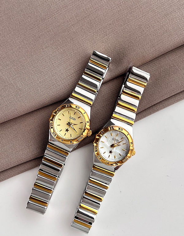 Fluted Bezel Roman Marker Bracelet Watch