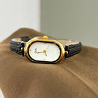 Oval Minimal Dial Slim Strap Watch