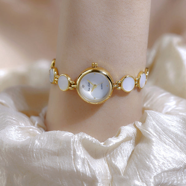 Mother of Pearl Link Bracelet Watch