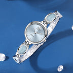Round Minimal Dial Stone Link Watch