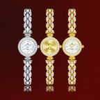 Luxury Quartz Watch with Crystal Embellishments