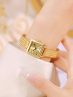 The Square Dial Mesh Bracelet Watch