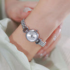 Round Crystal Dial Link Bracelet Watch