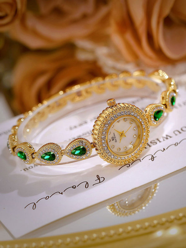 Mother of Pearl Teardrop Gemstone Watch