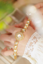 Crystal Accented Dial Link Bracelet Watch