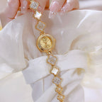 Elegant Floral Design Quartz Watch