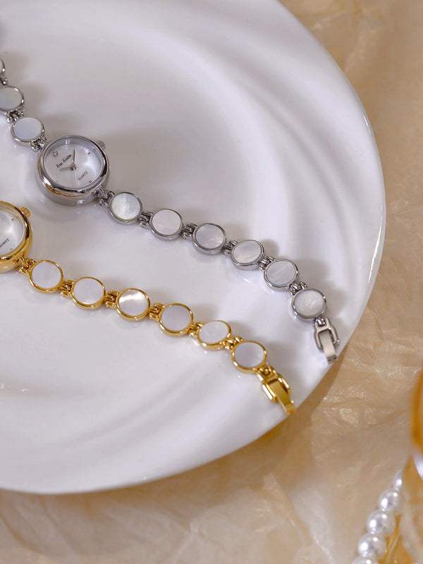 Mother of Pearl Link Bracelet Watch
