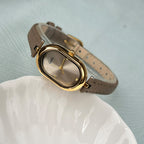 Oval Minimal Dial Slim Strap Watch