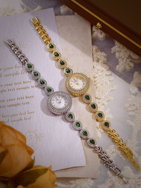 Mother of Pearl Teardrop Gemstone Watch