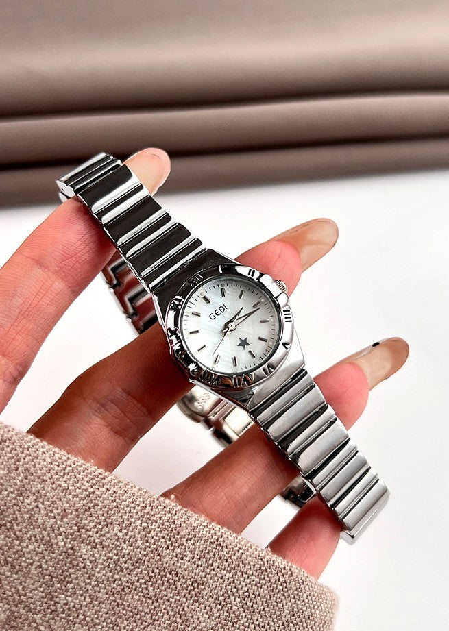 Fluted Bezel Roman Marker Bracelet Watch