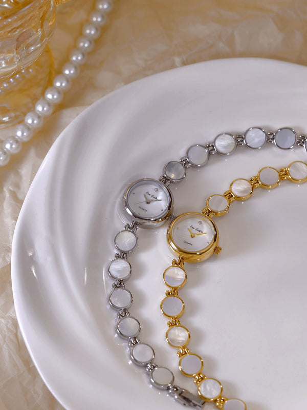 Mother of Pearl Link Bracelet Watch