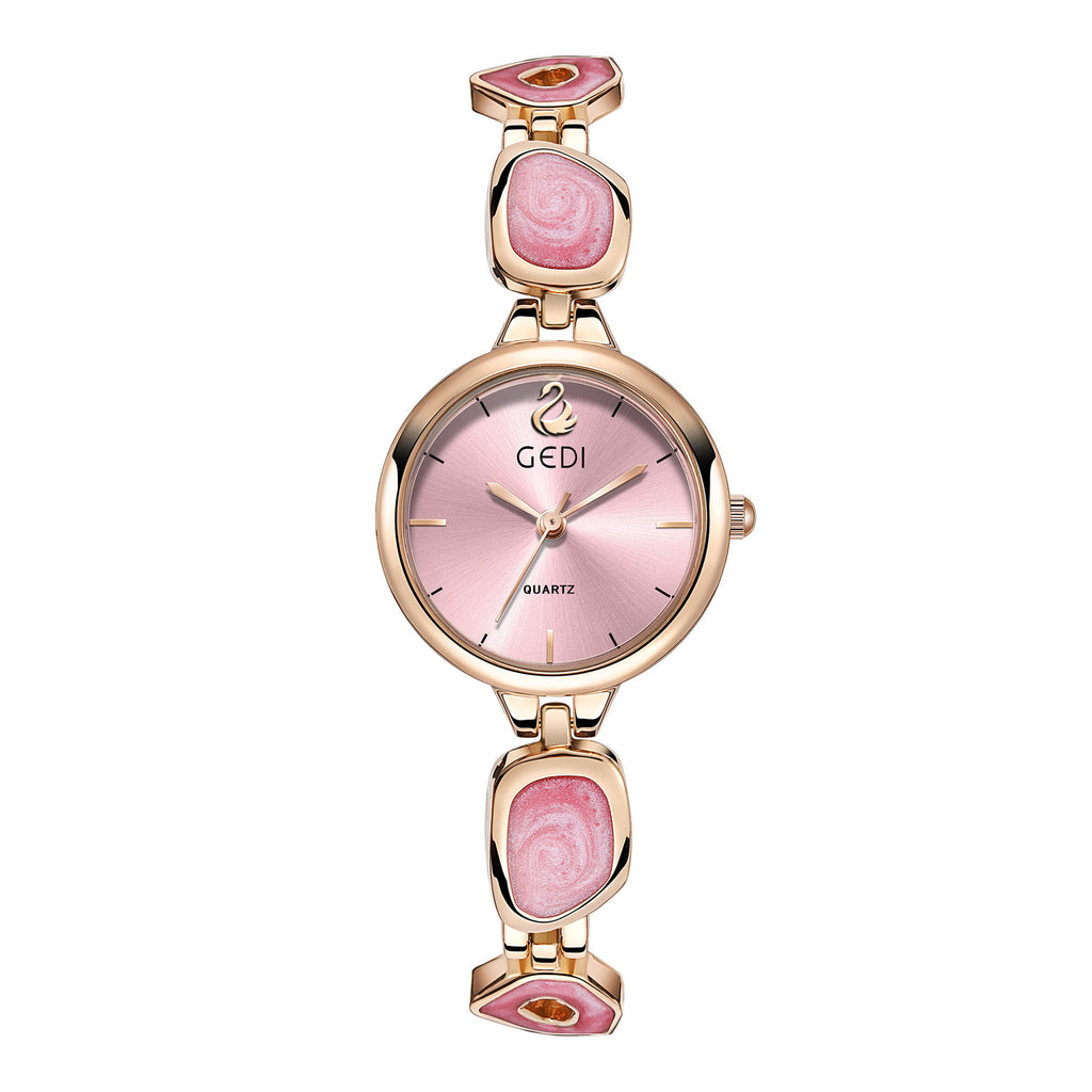 Round Minimal Dial Stone Link Watch