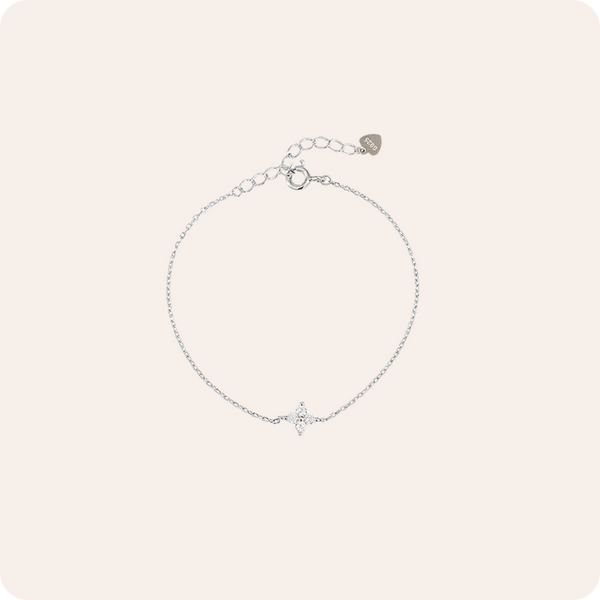 1 Piece 925 Sterling Silver Leaf Zircon Bracelets