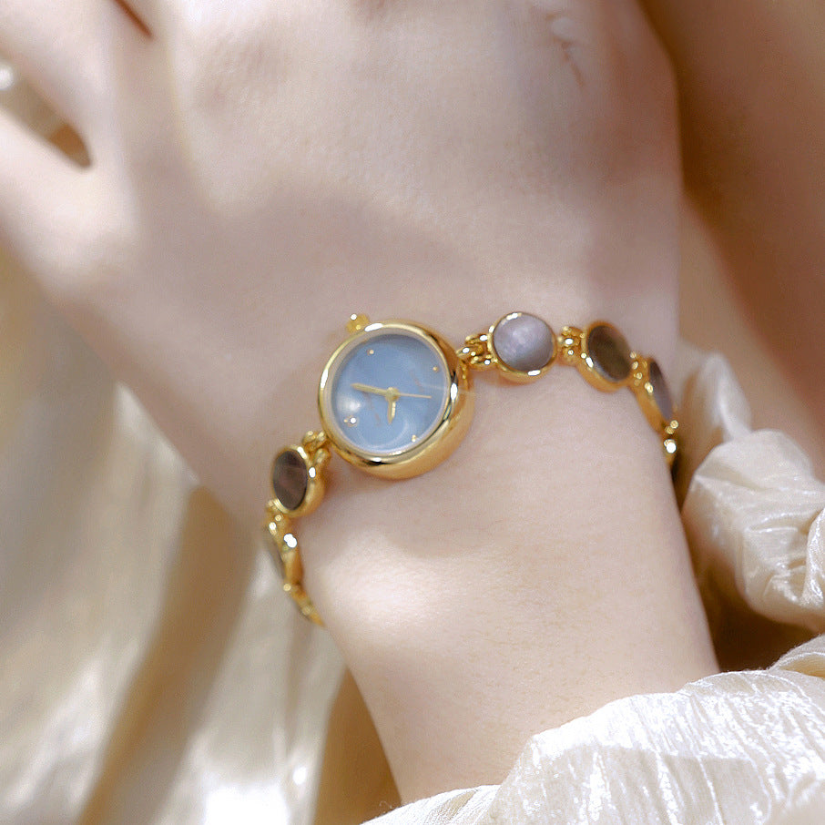 Mother of Pearl Link Bracelet Watch