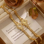 Crystal Flower Dial Link Bracelet Watch