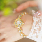 Crystal Accented Dial Link Bracelet Watch