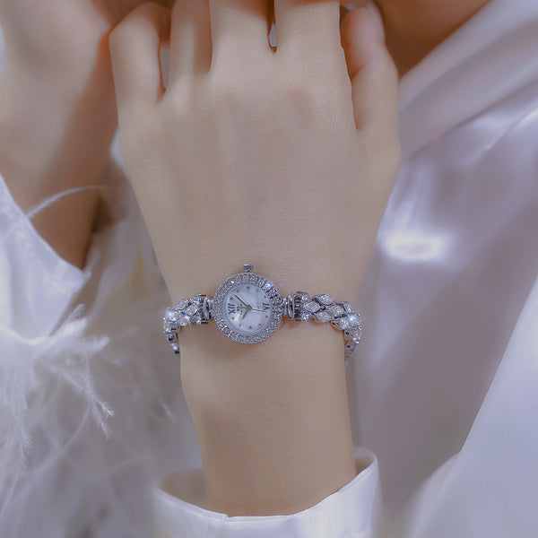 Luxury Quartz Watch with Crystal Embellishments