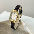 Square Roman Textured Dial Strap Watch