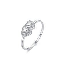 Double Heart Butterfly Ring