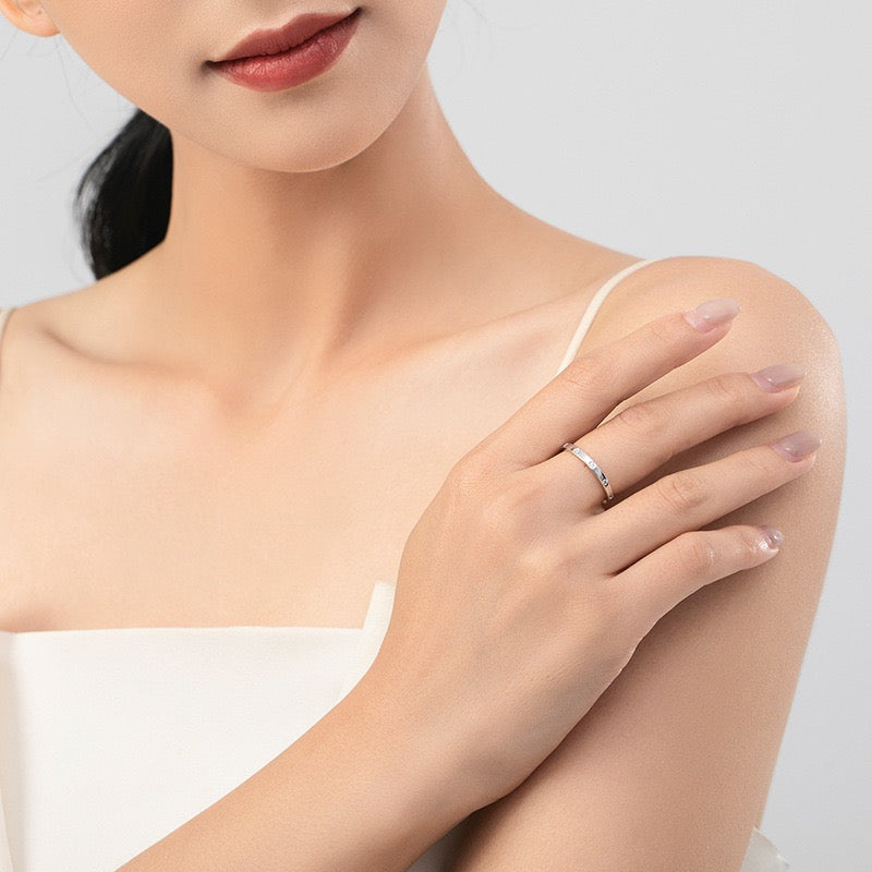 Minimalist Zircon Band