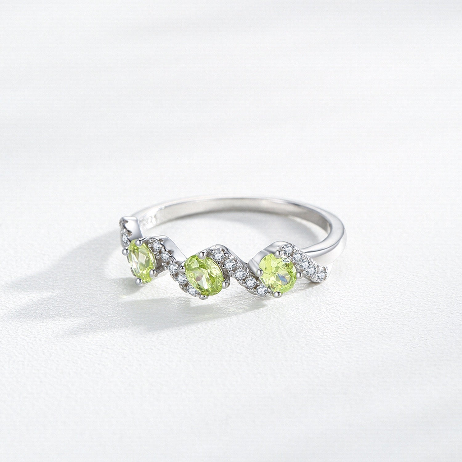 Peridot CZ Ring
