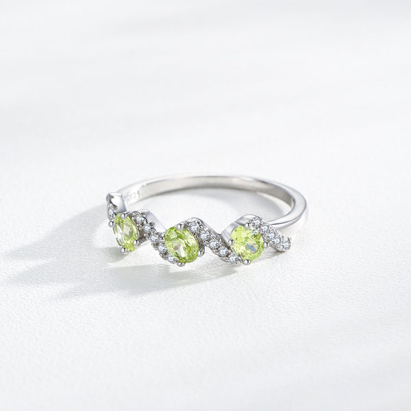 Peridot CZ Ring