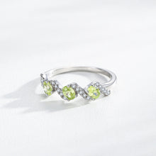 Peridot Ring with CZ Accents