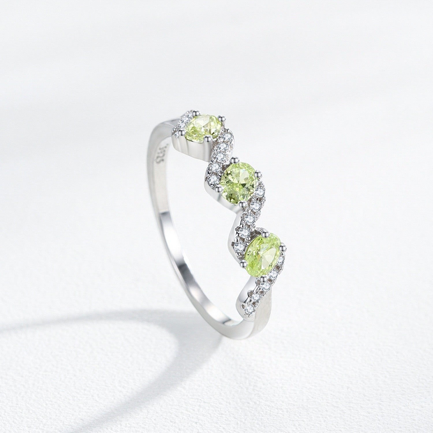 Peridot CZ Ring