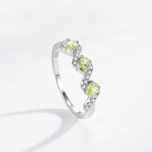 Peridot CZ Ring