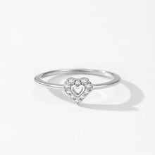 Heart light Halo Dainty Heart Ring