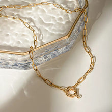 Gold Stainless Steel Paperclip Chain Necklace