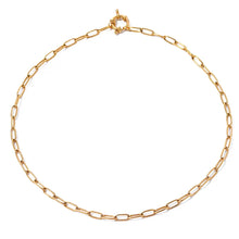 Gold Stainless Steel Paperclip Chain Necklace
